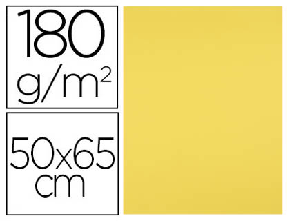 25h. cartulina Liderpapel 50x65cm. 180g/m² amarillo limón